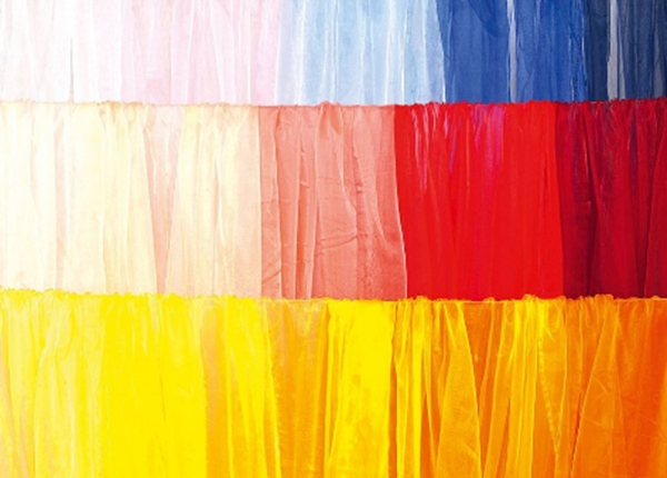 Deko-Organza-Tuch in verschiedenen Farben (Farbe: zinnoberrot)