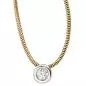 Preview: 42 cm langes Collier mit Anhänger aus 585 Gelb- und Weißgold und einem Diamanten Brillanten