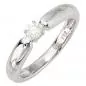 Preview: Damen Ring 585 Gold Weißgold 1 Diamant Brillant 0,16ct. Diamantring