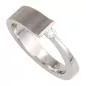 Preview: Damen Ring 585 Gold Weißgold, teilmatt 1 Diamant Brillant 0,07ct.
