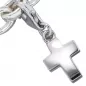 Preview: Einhänger Charm Kreuz 925 Sterling Silber rhodiniert