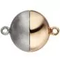 Preview: Kettenschließe Magnet-Schließe 585 Rotgold Weißgold bicolor mattiert