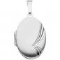 Preview: Medaillon oval für 2 Fotos 925 Sterling Silber mattiert zum Öffnen