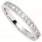 Preview: Damen Ring 585 Gold Weißgold 17 Diamanten 0,50ct.