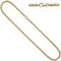 Preview: Königskette 585 Gelbgold 3,2 mm 42 cm Gold Kette Halskette Goldkette Karabiner
