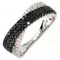 Preview: Damen Ring 585 Gold Weißgold mit Diamanten 0,67ct.