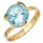 Preview: Damen Ring 585 Gold Gelbgold 1 Blautopas hellblau blau Goldring