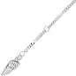 Preview: Fußkettchen Fußkette Flügel 925 Sterling Silber rhodiniert Federring