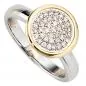 Preview: Damen Ring 585 Weißgold Gelbgold bicolor 40 Diamanten