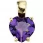 Preview: Anhänger Herz 333 Gold Gelbgold 1 Amethyst lila violett HerzAnhänger