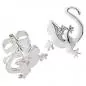 Preview: Kinder Ohrstecker Gecko 925 Sterling Silber rhodiniert Ohrringe Kinderohrringe