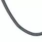 Preview: Leder Halskette Kette Schnur grau 100 cm