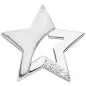 Preview: Kinder Anhänger Stern 925 Sterling Silber mattiert 3 Zirkonia