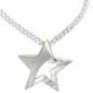 Preview: Kinder Anhänger Stern 925 Sterling Silber mattiert 3 Zirkonia