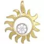 Preview: Anhänger Sonne 585 Gold teilrhodiniert 8 Diamanten 0,07ct.