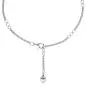 Preview: Fußkettchen Fußkette Herz 925 Sterling Silber rhodiniert 27 cm Karabiner
