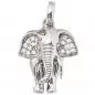 Preview: Anhänger Elefant 925 Sterling Silber rhodiniert mit Zirkonia