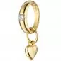Preview: Kinder Taufring mit Herz 333 Gold Gelbgold 1 Zirkonia Taufanhänger