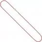 Preview: Rundankerkette Edelstahl rot lackiert 42 cm Kette Halskette Karabiner