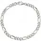 Preview: Figaroarmband 925 Sterling Silber diamantiert 21 cm Armband