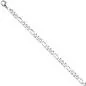 Preview: Figaroarmband 925 Sterling Silber diamantiert 21 cm Armband