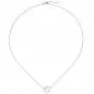 Preview: Collier Halskette Herzen 925 Sterling Silber 21 Zirkonia 45 cm Silberkette