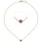 Preview: Collier Halskette 585 Rotgold Turmalin 16 Diamanten Brillanten 42 cm