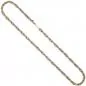 Preview: Halskette 585 Gelbgold Weißgold bicolor 55 cm Goldkette Fantasiekette