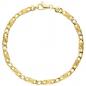 Preview: Armband 585 Gold Gelbgold teil matt 21 cm Goldarmband