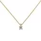 Preview: Collier Kette mit Anhänger 585 Gold Gelbgold 1 Diamant Brillant 0,15 ct. 45 cm
