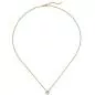Preview: Collier Kette mit Anhänger 585 Gelbgold 1 Diamant Brillant 0,15 ct. 45 cm
