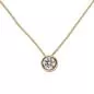 Preview: Collier Kette mit Anhänger, 585 Gold Gelbgold 1 Diamant Brillant 1,0 ct. 45 cm