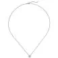 Preview: Collier Kette mit Anhänger 585 Gold Weißgold 1 Diamant Brillant 0,25 ct. 45 cm
