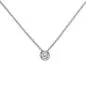 Preview: Collier Kette mit Anhänger 585 Gold Weißgold 1 Diamant Brillant 0,25 ct. 45 cm