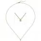 Preview: Collier Kette mit Anhänger 585 Rotgold 1 Diamant Brillant 0,15 ct. 45 cm