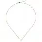 Preview: Collier Kette mit Anhänger 585 Rotgold 1 Diamant Brillant 0,15 ct. 45 cm