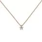 Preview: Collier Kette mit Anhänger 585 Rotgold 1 Diamant Brillant 0,15 ct. 45 cm