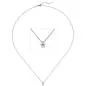 Preview: Collier Kette mit Anhänger 585 Weißgold 1 Diamant Brillant 0,15 ct. 45 cm