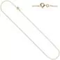Preview: Schmuck-Set geschwungen 333 Gold Gelbgold bicolor Zirkonia mit Kette 45 cm