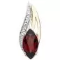 Preview: Schmuck-Set 585 Gold Gelbgold Granate und Diamanten mit Kette 45 cm