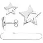 Preview: Kinder Schmuck-Set Stern aus 925 Sterling Silber mit Zirkonia und Kette 38 cm