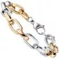 Preview: Armband Edelstahl bicolor beschichtet 22 cm