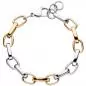 Preview: Armband Edelstahl bicolor beschichtet 22 cm