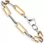 Preview: Armband Edelstahl bicolor beschichtet 21 cm
