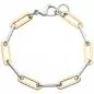 Preview: Armband Edelstahl bicolor beschichtet 21 cm