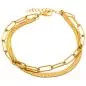 Preview: Armband aus Edelstahl goldfarben beschichtet 20 cm
