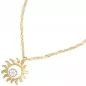Preview: Anhänger Sonne 585 Gelbgold teilrhodiniert 8 Diamanten 0,07ct.