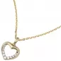 Preview: Anhänger Herz 333 Gold Gelbgold bicolor mit Zirkonia HerzAnhänger