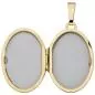 Preview: Medaillon oval 585 Gelbgold 1 Lagen Kamee Blumen