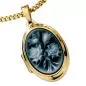 Preview: Medaillon oval 585 Gelbgold 1 Lagen Kamee Blumen